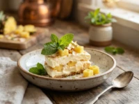 Sobremesa Gelada de Abacaxi Cremosa com Ingredientes Simples